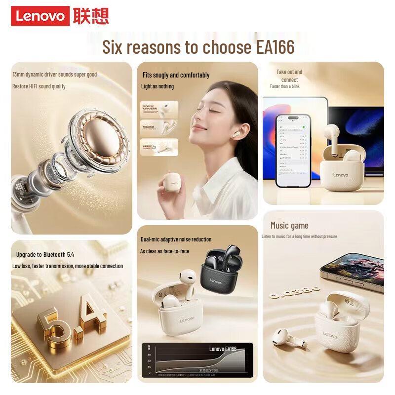 Lenovo Bluetooth-наушники EA166