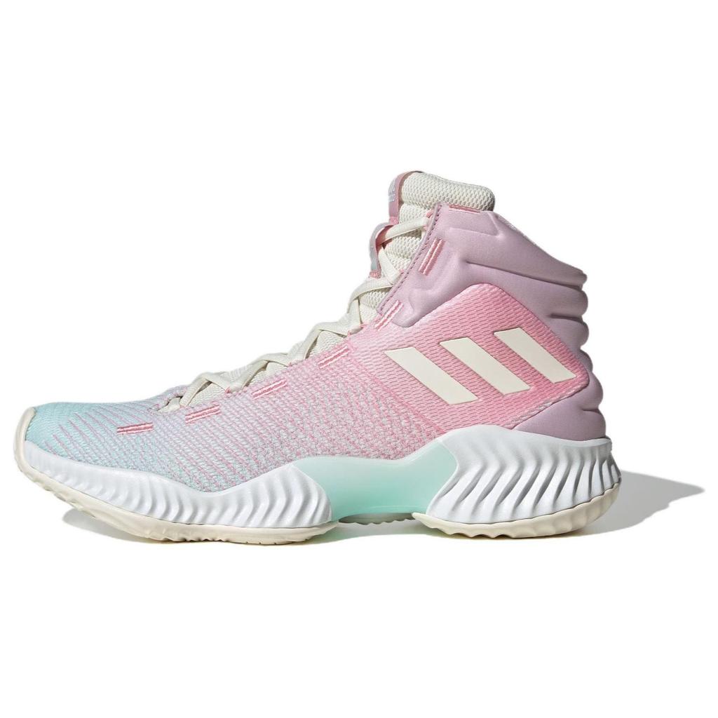 Adidas Pro Bounce Mid 2018 Pink Blue Unisex Sneakers White IG4496