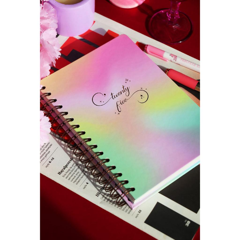 Спиральная твердая обложка Ежедневная повестка дня на 2025 год A5