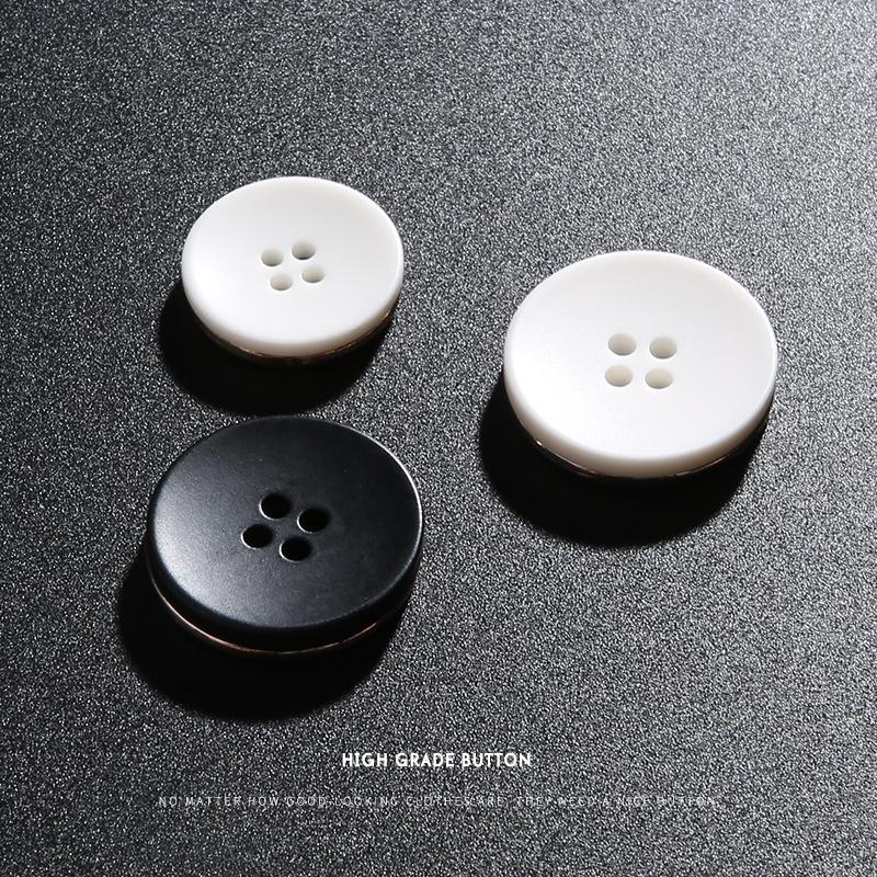 10 шт. пуговицы для пальто, пуговицы для тренча, черные, универсальные, круглые, женская одежда, пальто, шерстяные пуговицы, аксессуары, большие пуговицы