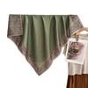 Velvet Double-Sided Herringbone Pattern, Cashew Nut Square Scarf, Retro 90Cm Silk Scarf, Silk Scarf For Women With Temperament Shawl