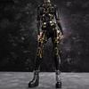 New Halloween Mechanical Armor Jumpsuit Cyberpunk Armor Warrior Cosplay Catsuit 3d Printing Adult Zentai Suit Carnival Party Set