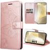 Protective Case - Booling - for Samsung Galaxy S24 - Shockproof - PU Leather - Butterfly Pattern