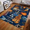 1 шт. Ковер с рисунком рок-гитары, баса, инструмента, ковер для гостиной, спальни, прикроватный коврик, украшение для дома, большой размер, роскошный подарок
