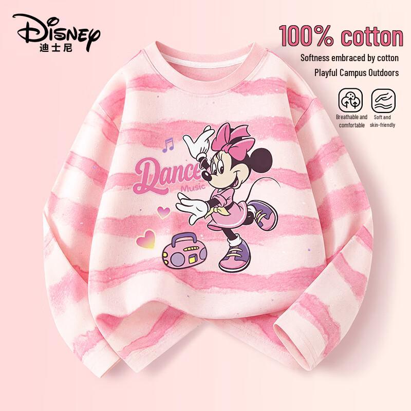 Disney Хлопковая футболка с длинным рукавом и принтом для девочек