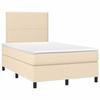 3141686 vidaXL Divan Bed with Mattress Cream 120x200 Cm Fabric