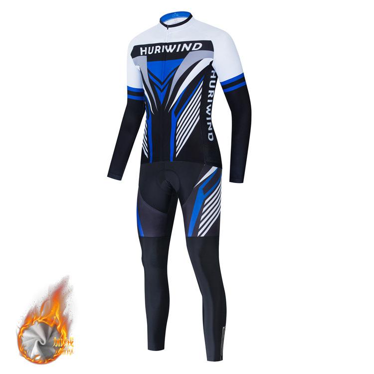 Fall/Winter 2026 Breathable Warm Bicycle Fleece Cycling Suit Set Long Sleeve Long Pants