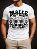 Malle Ist Nur Einmal Im Jahr Graphic Foamy Beer  With Groovy Oversized Lettering Retro Seventies  Unisex All Tshirt