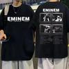 Rapper Eminem Music Album T Shirt World Tour Gift for Fan T-shirt Men Women Cotton Short Sleeve Cotton Tshirt Tee Clothes Tops