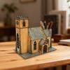 1/72 Европейский Модельный Комплект Здания Миниатюрный Деревянный Дом DIY Ручная Работа Хобби Игрушка Украшение Легкий
