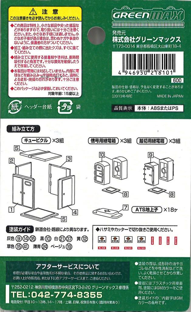 Greenmax 2181 N Gauge Electrical Cabinets, Relay Boxes and ATS Track Devices, Unpainted Kit