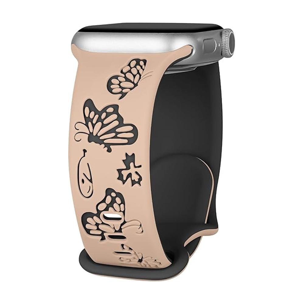 Гравированные ремешки для Apple Watch Band 46мм 42мм 44мм 45мм 40 41мм 49мм correa bracelet iwatch Серия 11 10 9 8 7 6 5 Ultra 3 SE