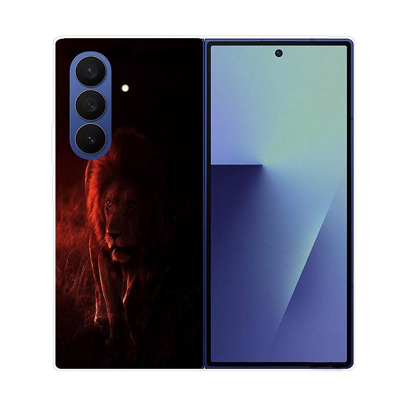 Прозрачный складной чехол для телефона Samsung Galaxy Z Fold 6 7 Прозрачная ударопрочная жесткая крышка из ПК для Samsung Z Fold7 Fold6 Чехол Capa