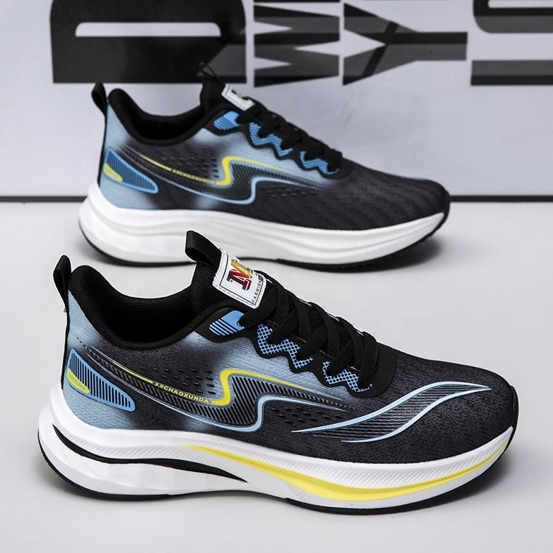 Новейший дизайн, шнуровка, дышащая губчатая стелька, сетчатый верх, модная спортивная обувь, мужские новые высококачественные кроссовки для бега