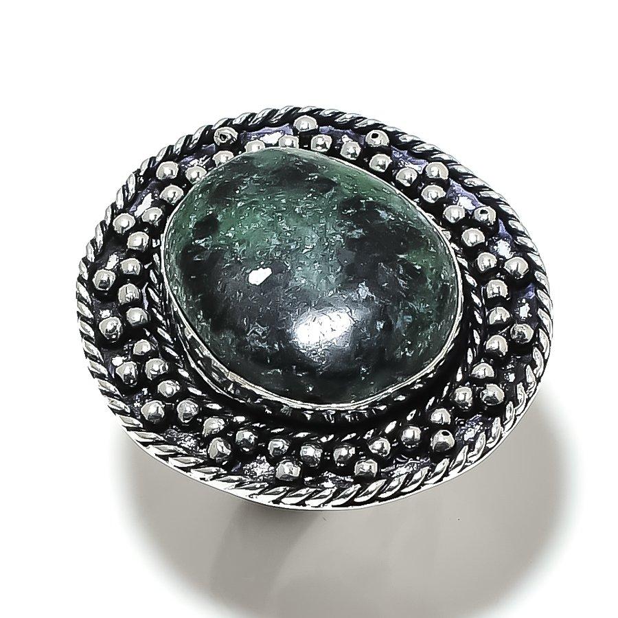 Ruby Zosite Lab-Created Handmade 925 Sterling Silver Jewelry Ring Size 10 f6S18