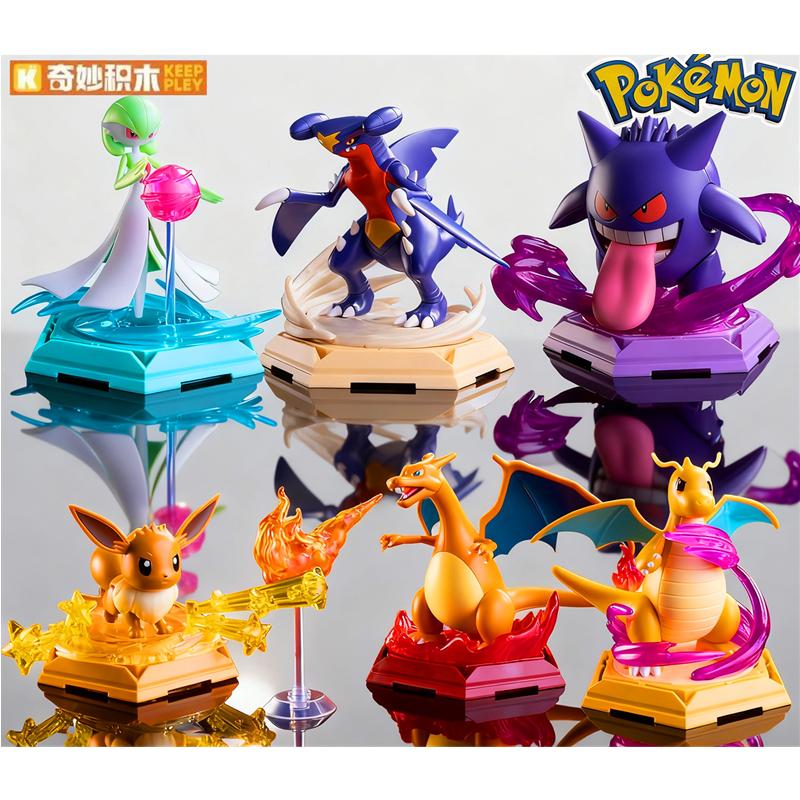 Original  Pikachu Charizard Gengar Snorlax Piplup Clockwork Action Figure Pocket Monster Model Children Birthday Gifts