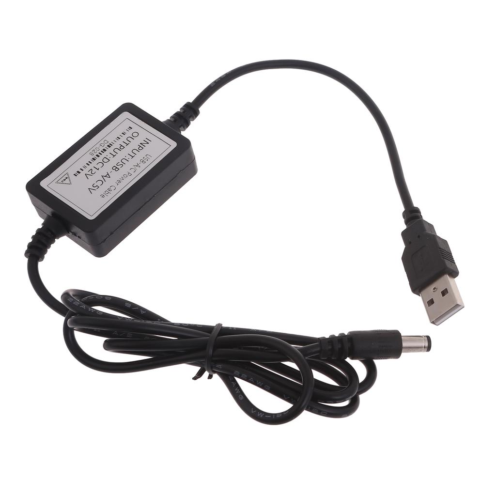 Зарядное устройство USB к DC USB 5V к DC 12V 5.5 x 2.1мм Кабель питания для светодиодных лент, роутера, зарядный шнур 115СМ