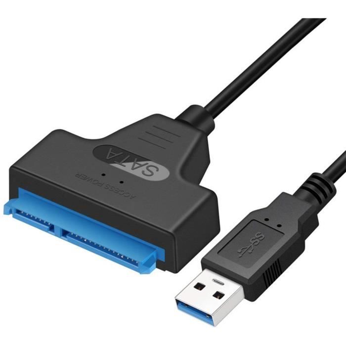 Cable SATA USB 3.0 Vers SATA Convertisseur USB Vers SATA III Adaptateur USB 3.0 Vers SATA III Cable Pour 2.5" SSD-HDD93