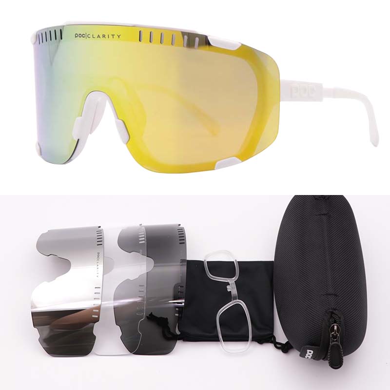 POC Devour Photochromic Bike Glasses Road Cycling Goggles Windproof UV400, MTB Anti-Fog Eyewear w/Nose Pad