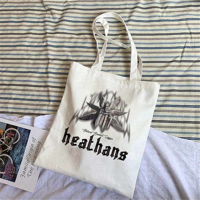 Милая, милая, мультяшная сумка для покупок, большая сумка, холщовая сумка, Harajuku, многоразовая большая вместительная сумка Kawaii, женская повседневная сумка через плечо.