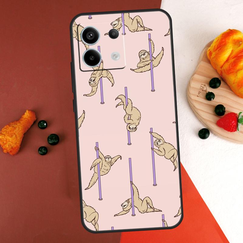 Cute Sloth Animal Case For Xiaomi Redmi Note 14 9 10 11 12 13 Pro 9S 10S 11S 12S Redmi 13C 10C 12C 14C Coque