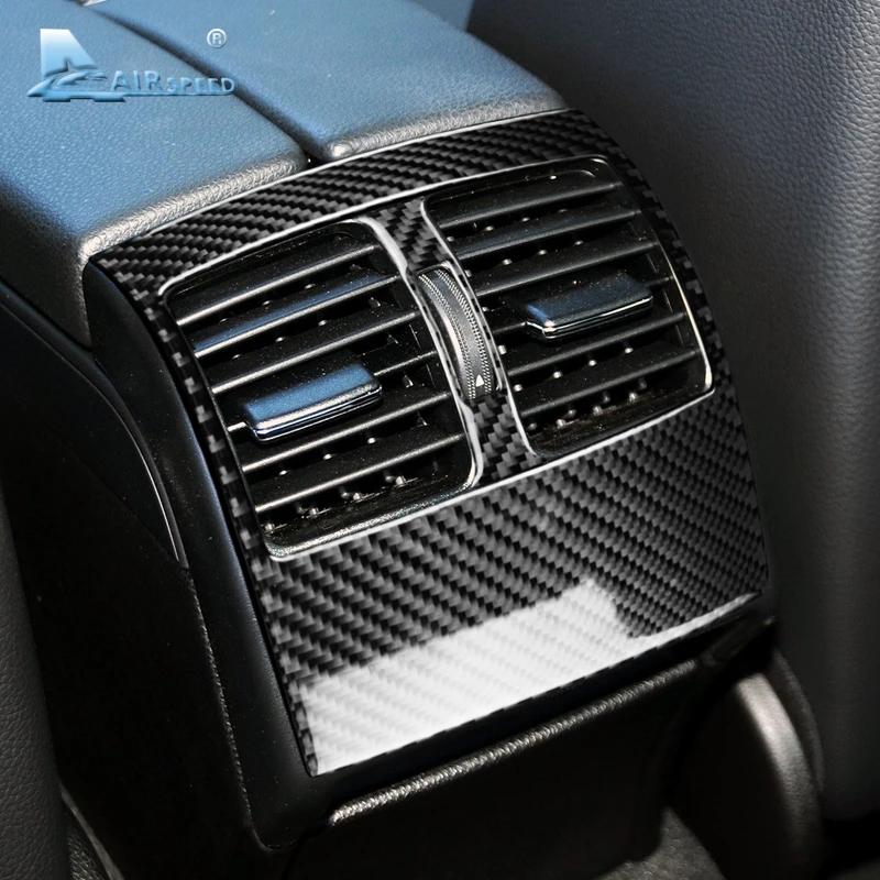Скорость полета из углеродного волокна для Mercedes Benz C Class W204, аксессуары, задняя вентиляционная крышка автомобиля, наклейка на внутреннюю отделку салона