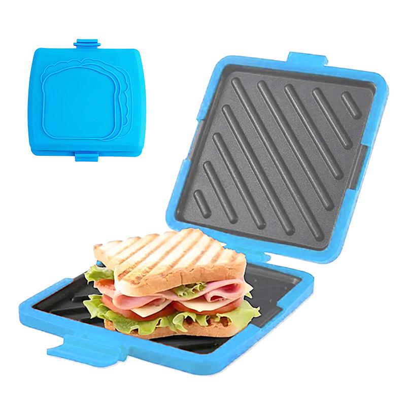 Multifunctional Silicone Baking Pan With Butter Knife Quick Heating Microwave Oven Toaster Sandwich Plate For Kitchen 1Pc