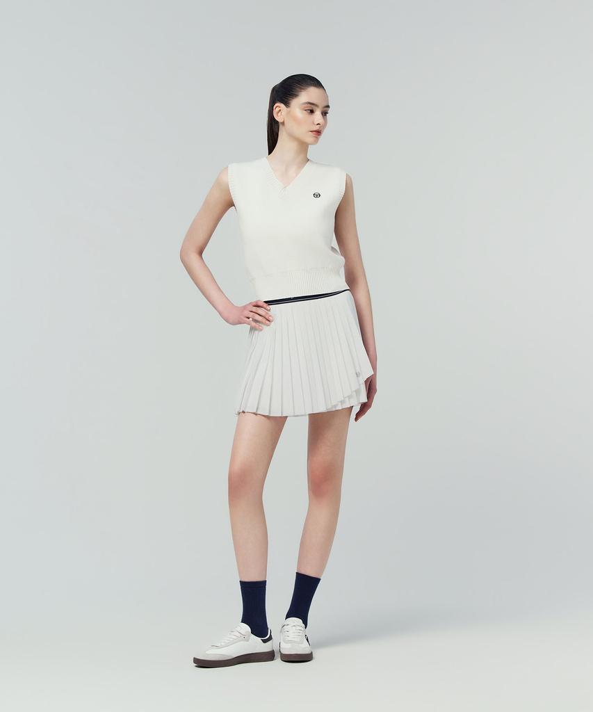 SERGIO TACCHINI W Асимметричная плиссированная юбка с крылом (белый)