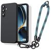 Case for Samsung Galaxy A36 5G - Silicone Anti-Scratch Protection with Removable Lanyard Blue