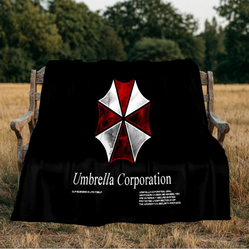 Resident Umbrella Flannel Blanket, Use for Birthday/Holiday Gift, Soft Blanket for Sofa/Bed/Camping/Office/Tourism Use,All Seasons