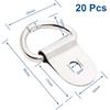 Stainless Steel D Shape Tie Down Anchors, D Rings Anchor Lashing Rings for Car Truck Trailer Cargo Boats RV, 20pcs