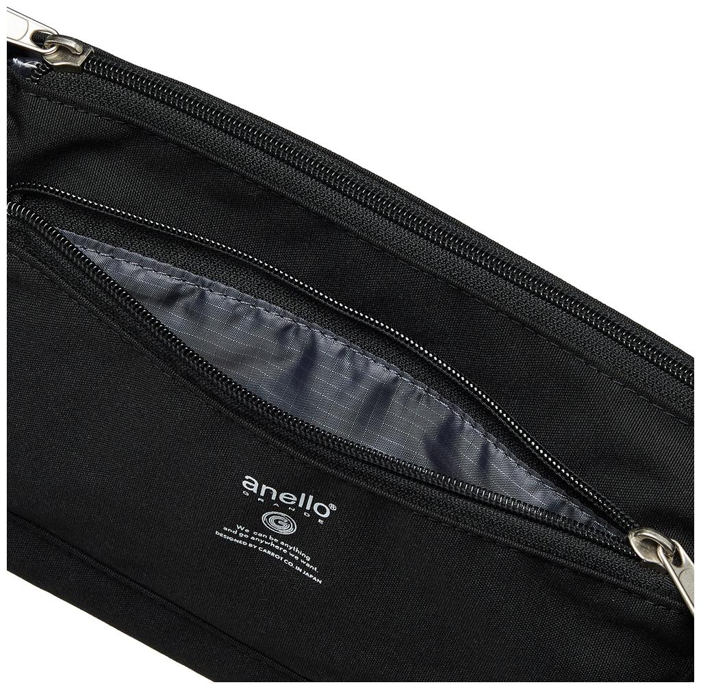 Anello Grande CABIN GTM0173Z Mini Shoulder Bag, Lightweight, Water-Repellent, and with Multiple Storage Spaces, Dark Black