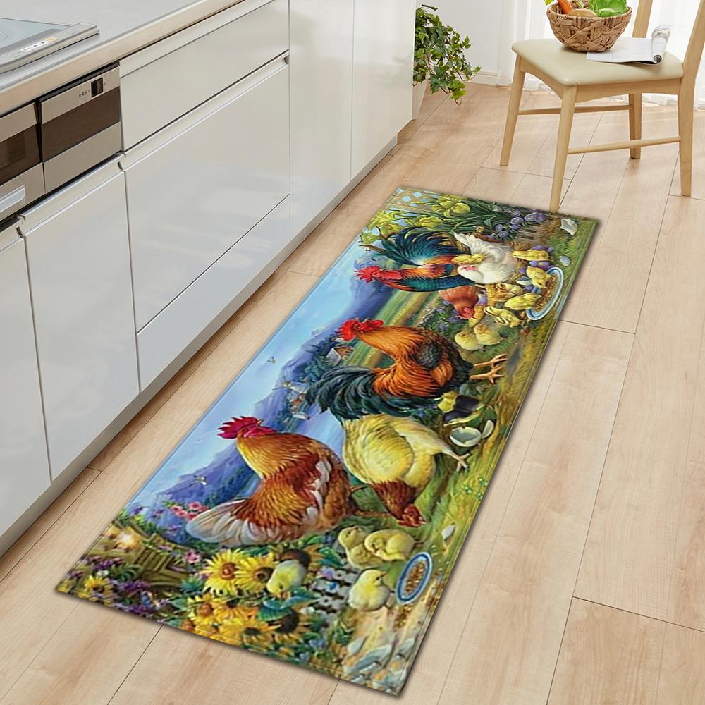 Коврик для пола на кухне, коврик для входа в ванную комнату, декор гостиной, длинный ковер для спальни, коридора, балконной двери, нескользящий коврик для ног