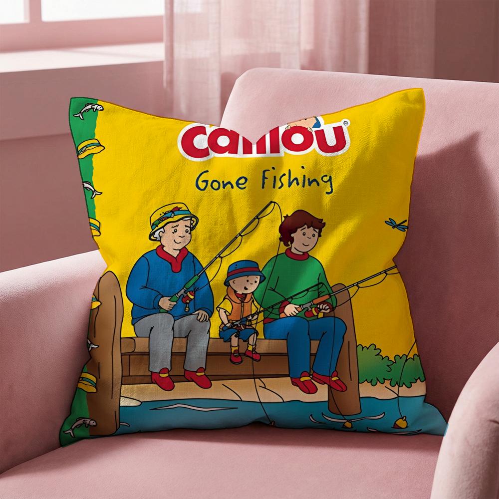 Caillou Cushion Cover MultiScene Pillow Cover for Home  Car  Reversible Soft  Durable for Daily Use
