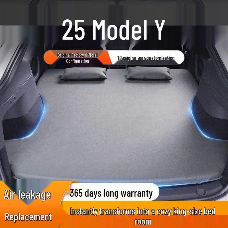 Надувной матрас для моделей Tesla (25+), Обновленная версия, Надувной матрас для заднего сиденья, Складной, для кемпинга и сна