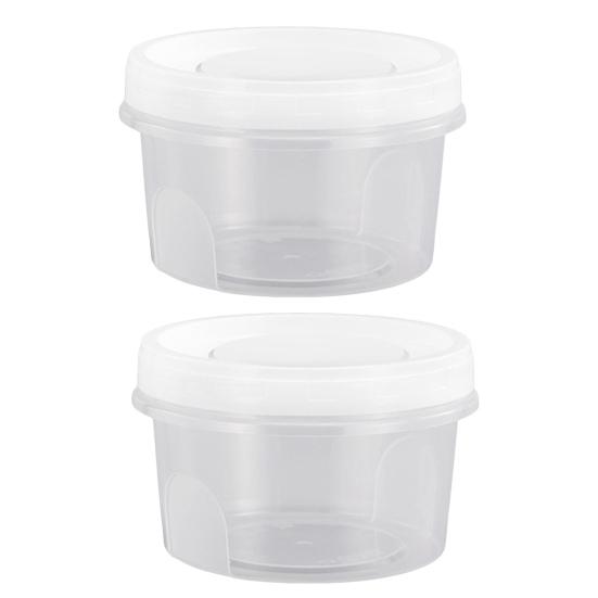 Набор из 2 герметичных контейнеров для морозильной камеры с закручивающимися крышками, 400/500/700 мл, герметичная коробка для овощей и фруктов, не содержащая BPA, для приготовления кухонной еды, герметичный круглый контейнер