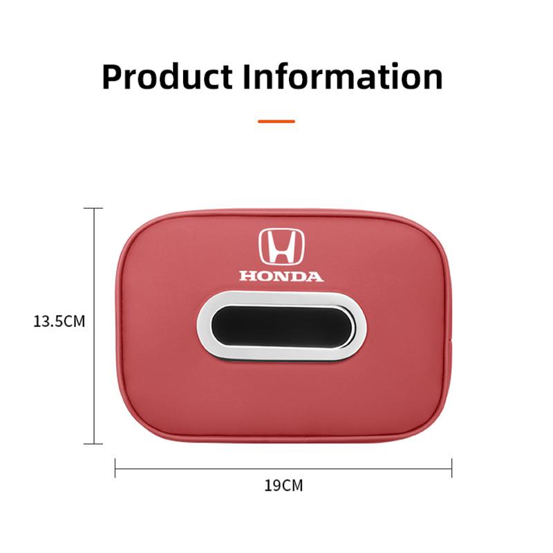ARD3  Car Tissue Box Car Interior Accessories For Honda Civic FIT CRV Accord Jazz HRV Odyssey Leather Tissue Storage Bag Kleenex Case
