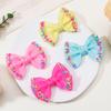 2/6Pcs Baby Solid Hair Bows Hair Clips Ribbon Bow Hairpin For Girl Cheer Bowknot Barrettes Children Headwear Hair Accessories