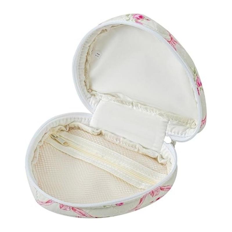 Большая водонепроницаемая косметичка для путешествий, органайзеры для косметики с цветочным дизайном в форме сердца, дорожная сумка для туалетных принадлежностей