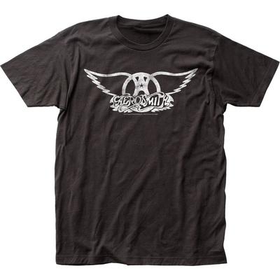Логотип Aerosmith Мужская футболка Рок-н-ролл Классическая Футболка с коротким рукавом Новая Черная