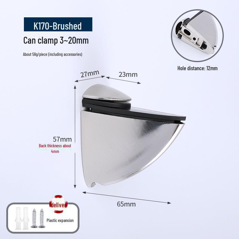 F-образный зажим для стекла Duckbill для ванной комнаты/кухни