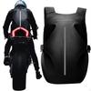 Motorcycle Backpack Rucksack Helmet Storage Bag for Men with Reflective Stripe Backpacking