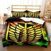 Cartoon 3DPrinted A-Attack On Titan Bedding Set Duvet Cover Pillowcase Anime Kids Bedroom Decor Single Double Large Size Bedding