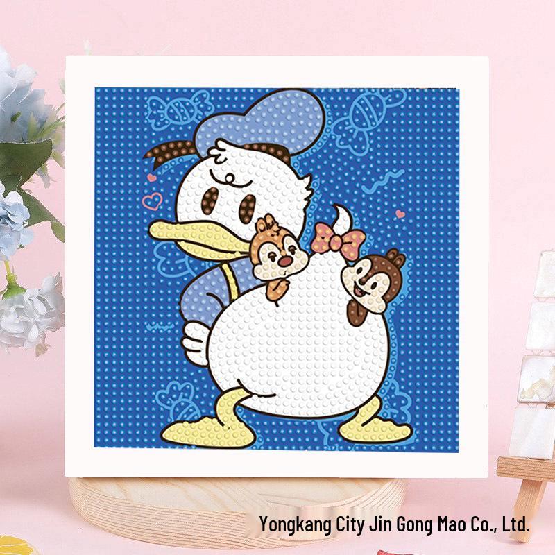 Детская алмазная мозаика Sanrio с наклейками-рамкой - Набор для самостоятельного изготовления, ручная работа, подарок