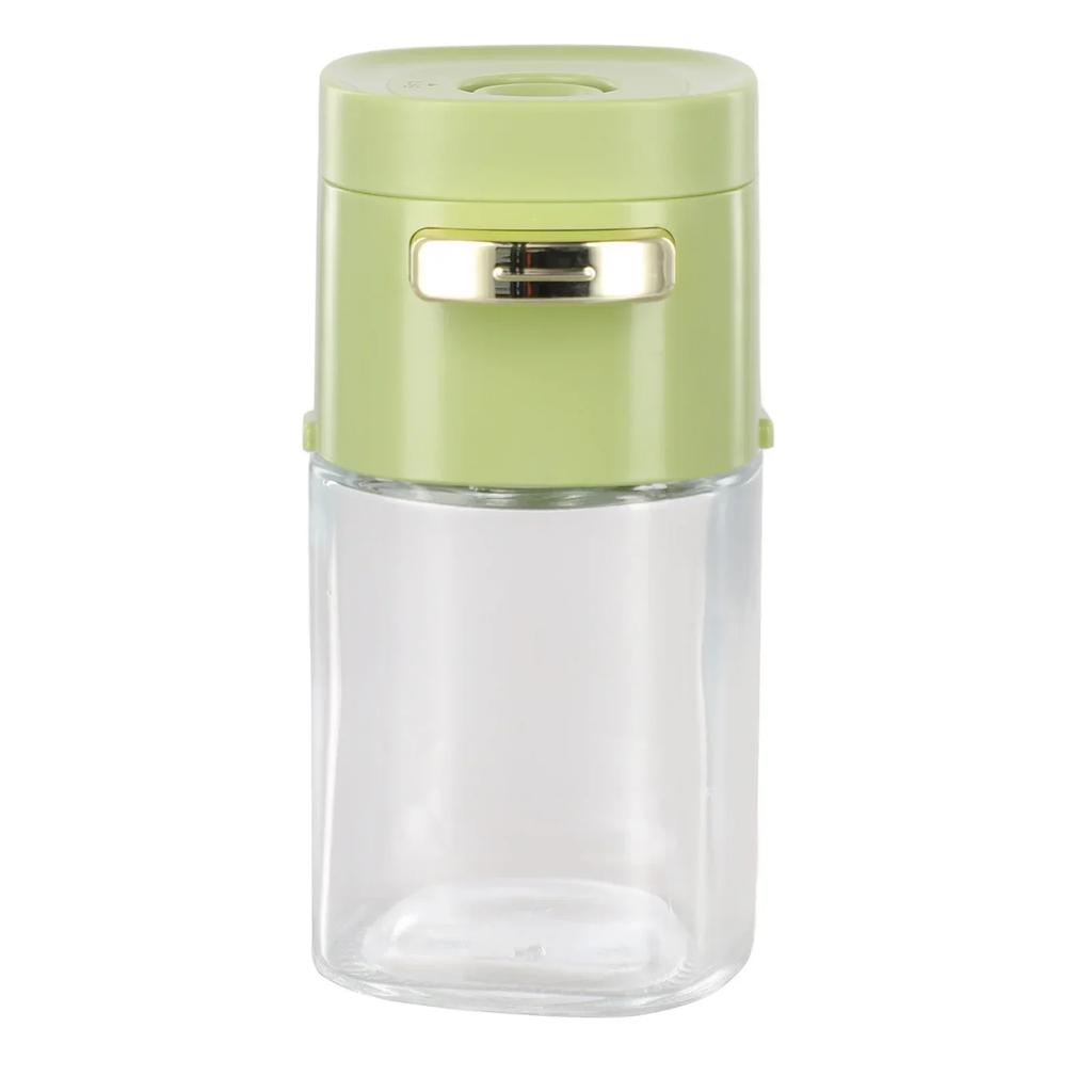 Salt and Sugar Push Button Dispenser with Lid Accurate Pouring Freshness Preservation for Different Seasonings