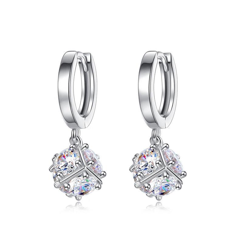 Magic Cube S925 Silver Earrings - Light Luxury Trend, Ideal Christmas/Birthday Gift for Girlfriend or Bestie