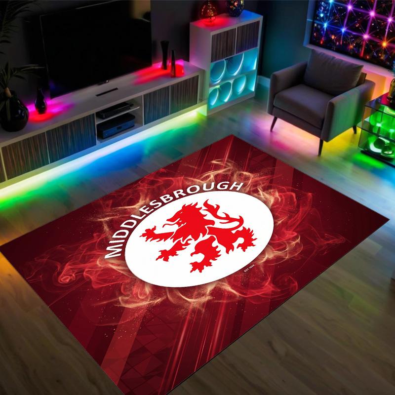 Middlesbrough Design Crystal Velvet Carpet Cozy Non?Slip Printed Rug For Bedroom Living Room Entrance