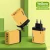 240 Вт Двойное USB и Type-C Зарядное устройство со световыми индикаторами для телефонов Apple и Huawei - Умная быстрая зарядка 3PD+.