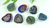 24-26 мм Радужный титановый аура агат друзы фантазийные россыпные драгоценные камни 07 шт. Лот SY-102