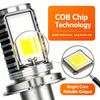 H4 LED Moto H6 BA20D LED Motorcycle Headlight Bulbs 2 Sides COB White 6000K Hi Lo Lamp Scooter Accessories Fog Lights 12V